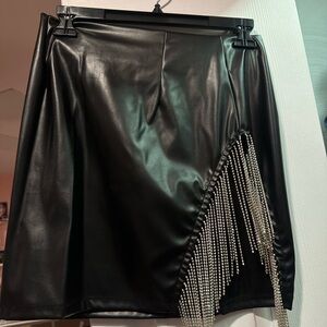 Black Skirt with Silver Accents